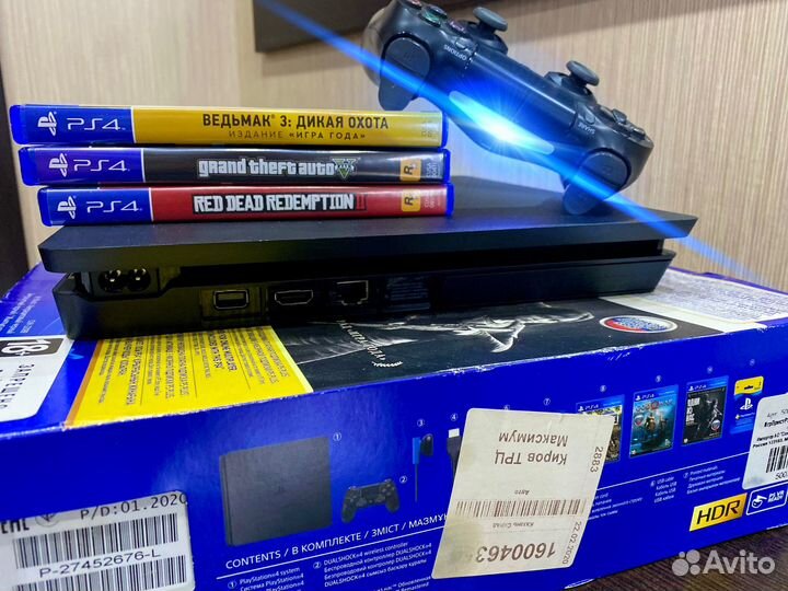 Sony PS4 Slim 1TB +3 Лучших игры