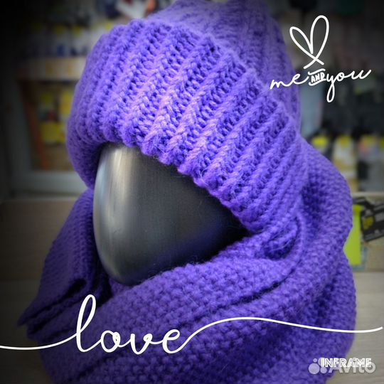 Шапка такори и шарф