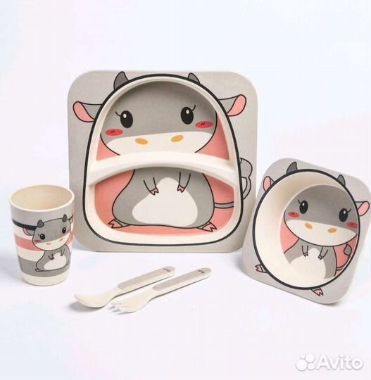 Наборы детской посуды из бамбука