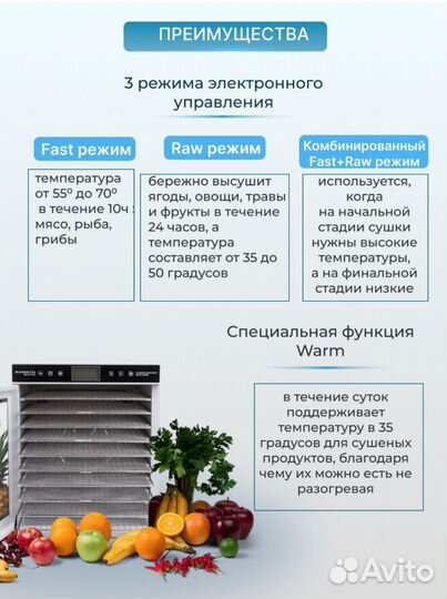 Дегидратор/сушилка rawmid modern RMD10/10 лотков