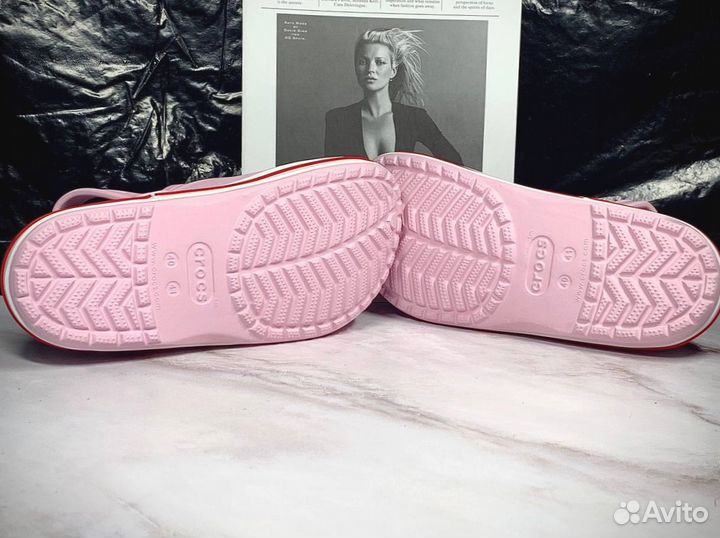 Crocs сабо женские розовые