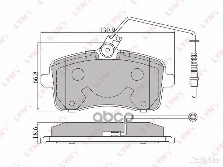 Колодки тормозные дисковые перед peugeot 40