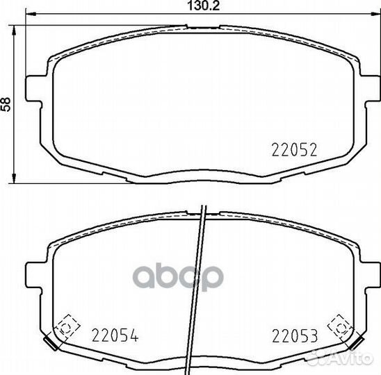 Колодки тормозные дисковые перед np6129 NIS