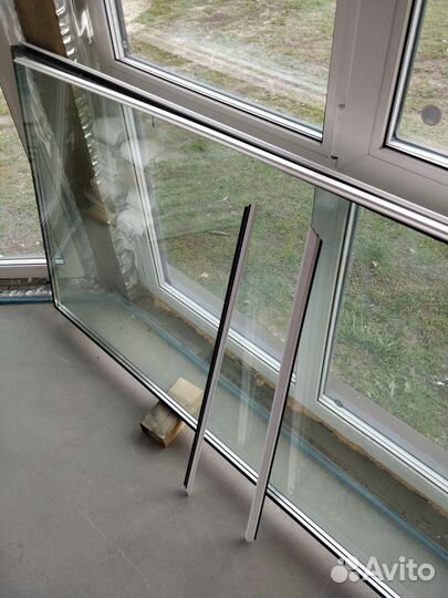 Окно пластиковое 960х2630 глухое панорамное