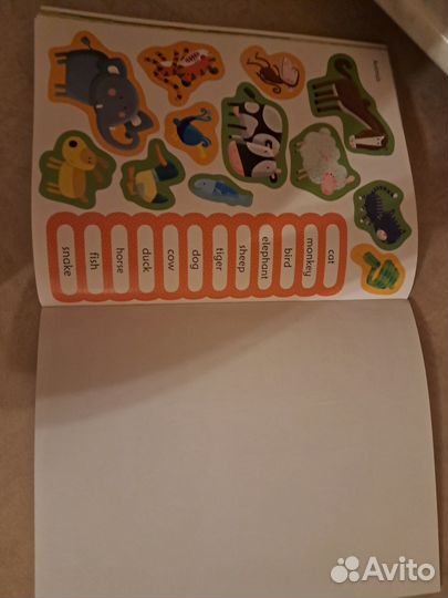 Книга с наклейками First English stickers Usborne