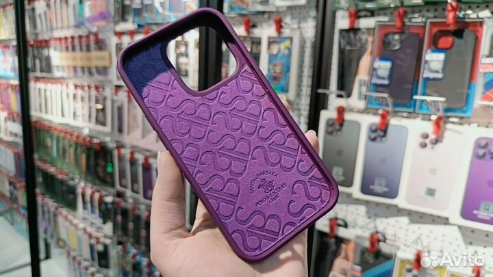 Кожанный чехол для iPhone 14 Pro Max polo ориг