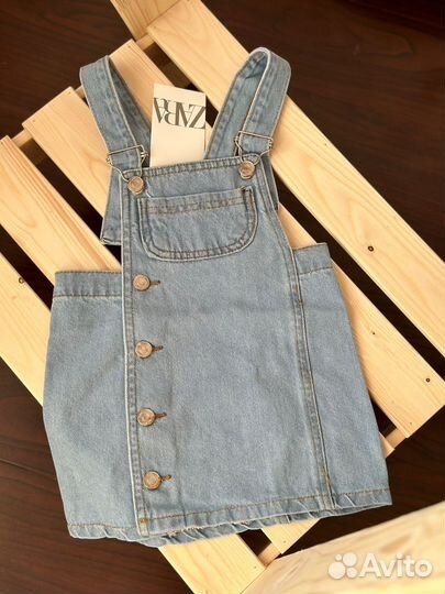 Джинсовый сарафан для девочки 92 zara