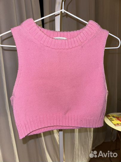 Розовый вязанный топ Los Angeles Aterier