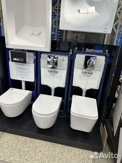 Комплекты унитаз+ инсталяция в ассортименте