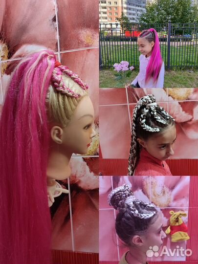 Плетение кос с канекалоном