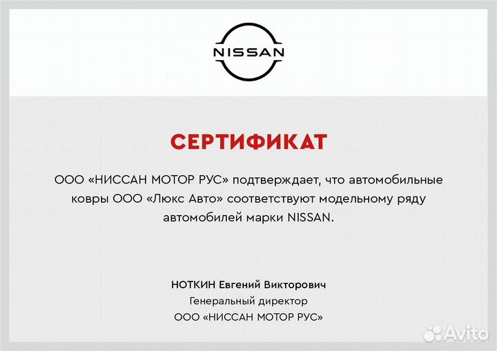 3D Коврики Nissan из Экокожи