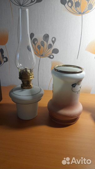 Лампа керосиновая стекло/латунь