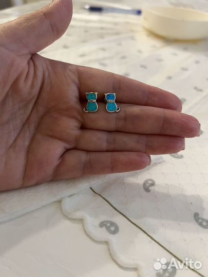 Серьги серебро для девочки