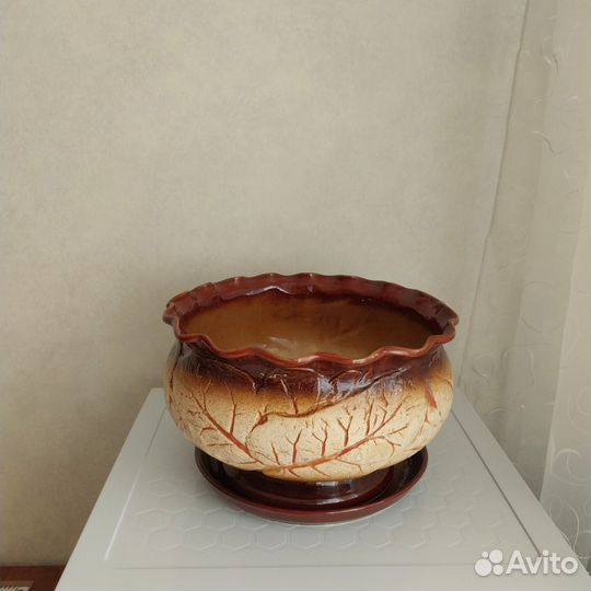 Кашпо керамическое