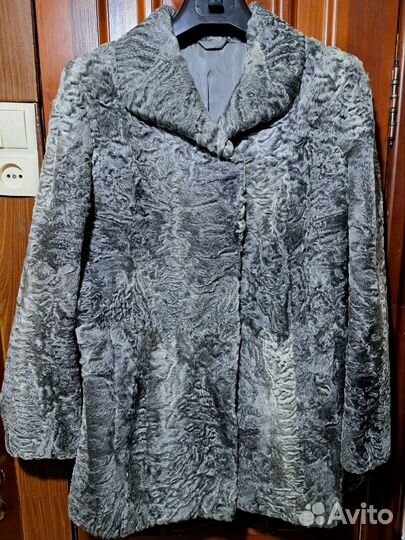 Шуба жакет из каракульчи Свакара длина 75см Ог-112