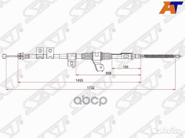 Трос ручного тормоза mitsubishi pajero III