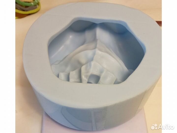 Ладони подсвечник кашпо конфетница форма силикон