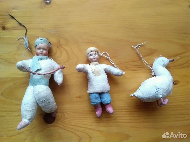 Ватные елочные игрушки