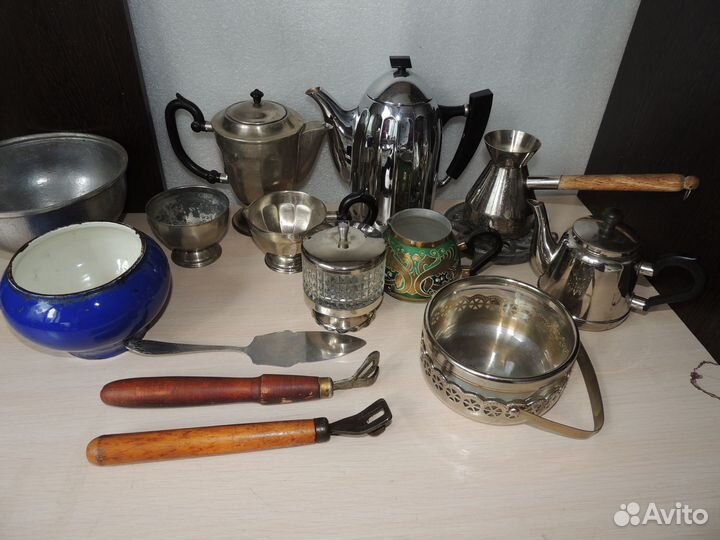 Кофейник чайник турка сахарница чугунок СССР