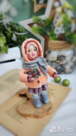 Ватная ёлочная игрушка Наденька