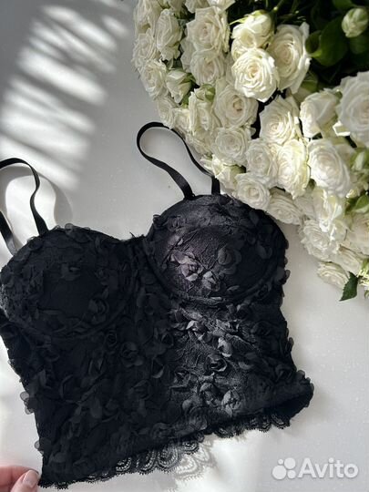 Топ корсет черный