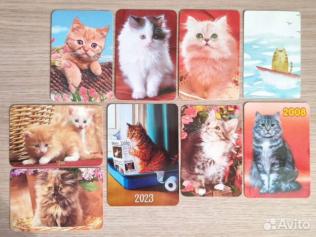 Календарики с кошками для коллекции объявление продам