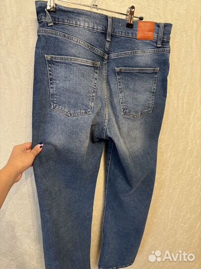 Джинсы zara широкие 38