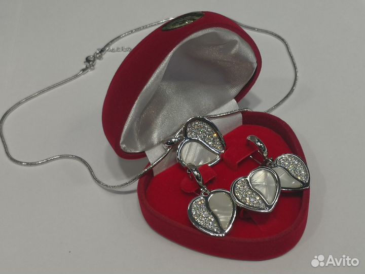 Комплект бижутерии Подвеска, Серьги и Кольцо