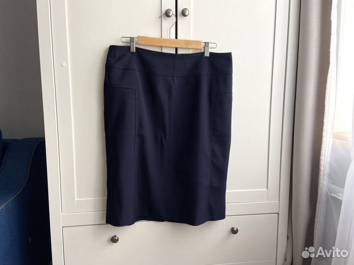 Юбка карандаш синяя 48 50 Россия