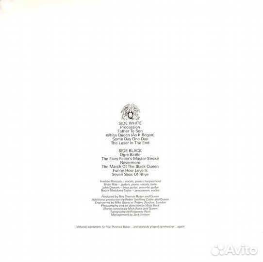 Виниловая пластинка Queen - Queen II (180 Gram Bla