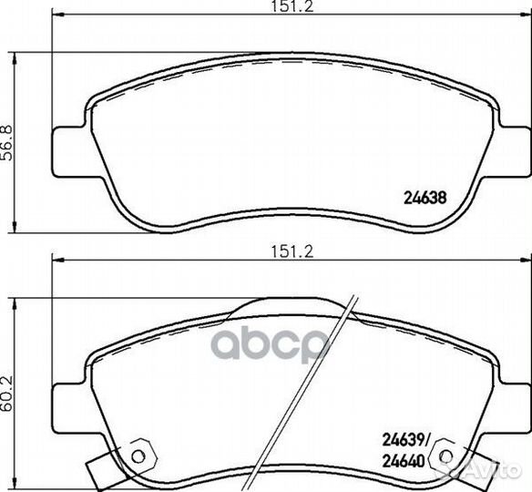 Колодки тормозные дисковые перед NP8012 NIS