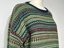 Винтажный свитер y2k шерсть альпака принт узор