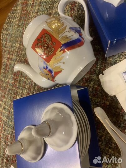 Сервиз чайный Россия юбилейный патриотческий