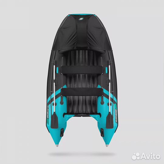 Лодка Gladiator E330PRO Черно-бирюзовый
