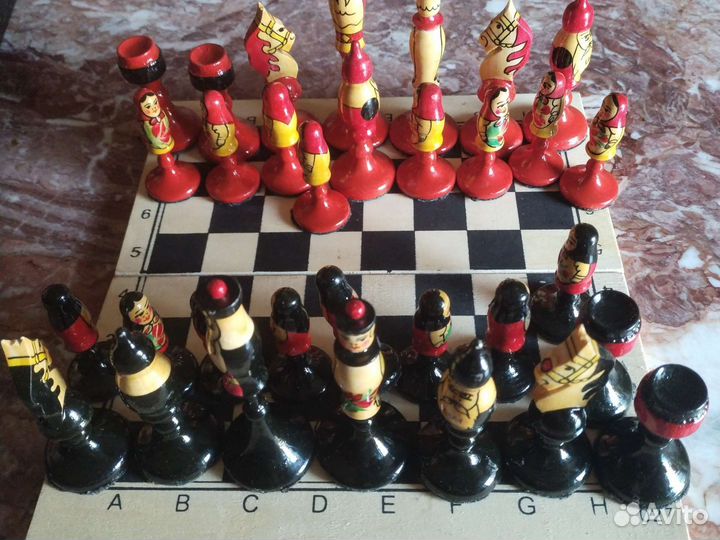 Шахматы коллекционные Хохлома СССР