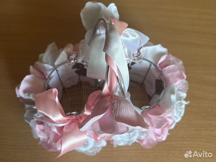 Корзинка для шампанского свадебная