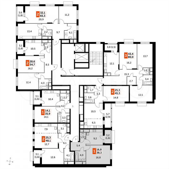 1-к. квартира, 38,3 м², 10/16 эт.