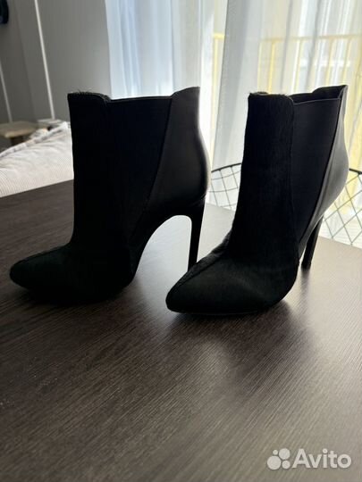 Ботильоны с мехом пони, 26 см по стельке