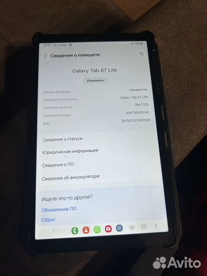 Планшет Samsung galaxy tab a7 lite