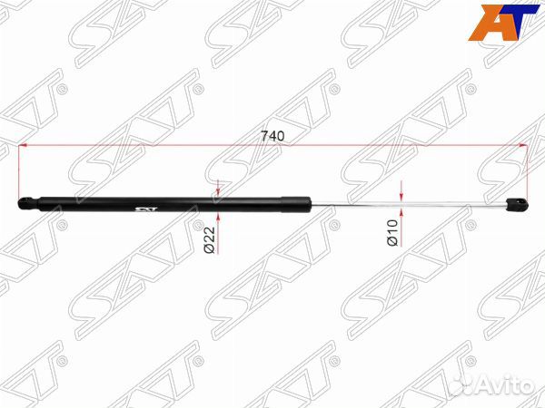 Амортизатор крышки багажника VW caddy 04, VW caddy