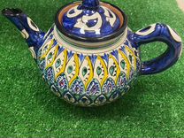 Узбекский керамический чайник "Риштан" 2 л