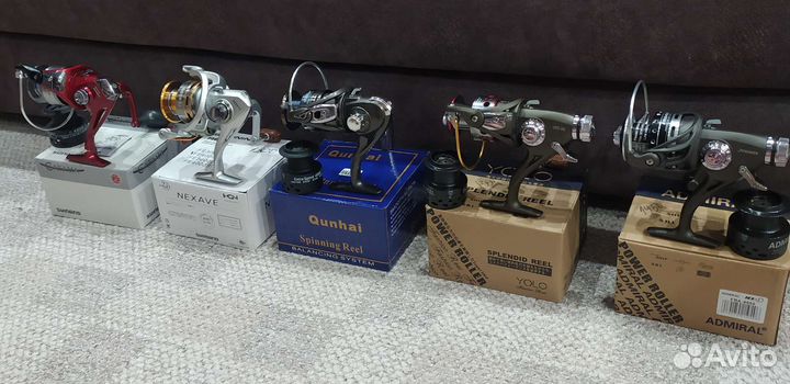 Катушка рыболовная с байтраном и без