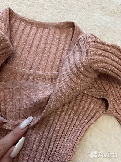 Платье розовое женское лапша 42 S