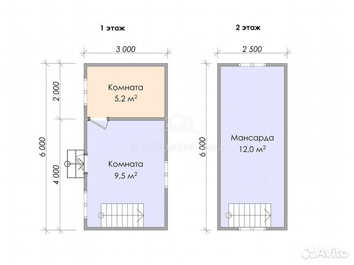 Дом «Анапа» 6х3 из бруса «под ключ»