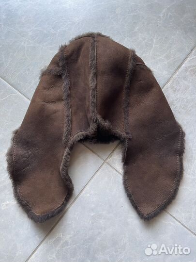 Шапка зимняя из дубленой кожи