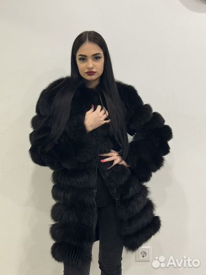 Шуба натуральная песец