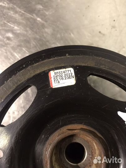 Шкив коленвала A14XER 1.4T Opel Astra Meriva Corsa