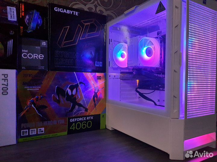 Игровой Пк Cougar Air Face+RTX4060Ti+Core i5-12500