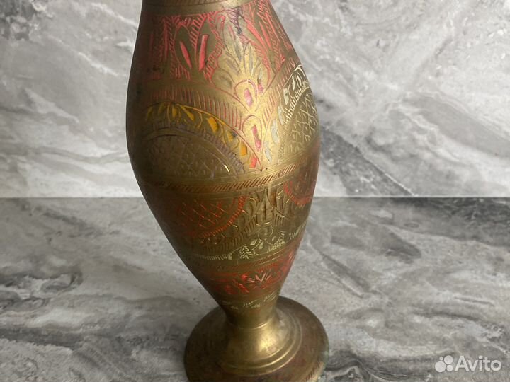Антикварная ваза латунь Индия