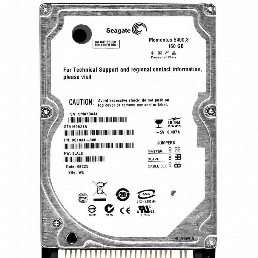 [ST9160821A] Жесткий Диск Seagate 160gb Ide 2,5" St9160821a